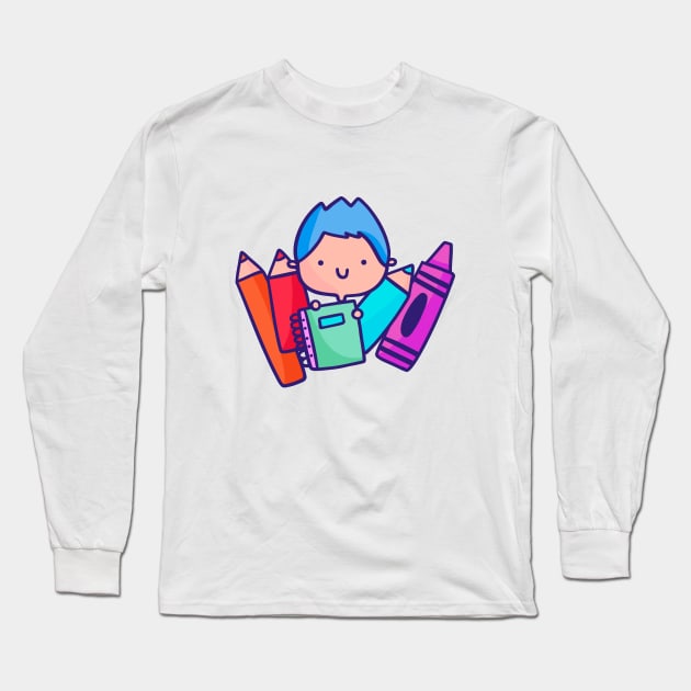 I went back to school Long Sleeve T-Shirt by Lovely Arts